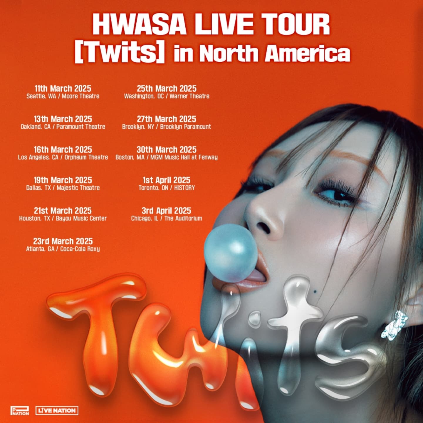 Hwasa LIVE TOUR «Twits» Tour Poster 2025